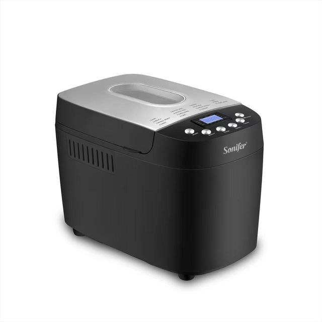 M 3LB Electric Stainless Steel Bread Maker Machine 2 Dough Paddles 15-in-1 Nonstick Bowl 3 Loaf Sizes Crust Household