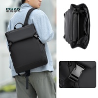 Sac à dos pour ordinateur portable en PU imperméable et simple pour hommes Sac d'école en polyester pour étudiants et étudiantes avec logo personnalisé et à la mode style décontracté