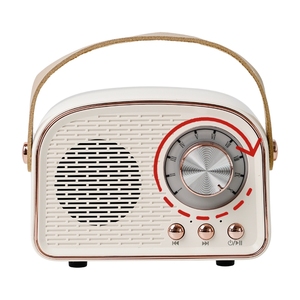 Lindo Mini Altavoz Bluetooth Moda antigua Radio FM TWS <span class=keywords><strong>Reproductor</strong></span> <span class=keywords><strong>de</strong></span> música HiFi Estéreo BT 5,0 Volumen ajustable Altavoz Retro - Product Image 5