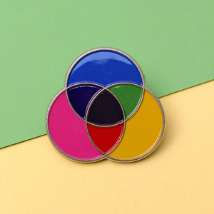 Broche de Esmalte <span class=keywords><strong>Ventu</strong></span> con Diseño Circular Tricolor, Estilo Retro y Moderno, Accesorio para Chaquetas y Sombreros - Product Image 2