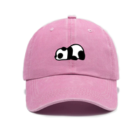 Gorras de Béisbol Clásicas de 6 Paneles con Logotipo Bordado de Panda, Ajustables, Lindas, Precio de Fábrica, Venta al Por Mayor