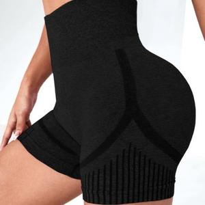Biểu Tượng Tùy Chỉnh Đàn Hồi Thoải Mái Hoạt Động Mặc Leggins Thoáng Khí Ba-Điểm Tập Thể Dục Yoga Quần Short - Product Image 5