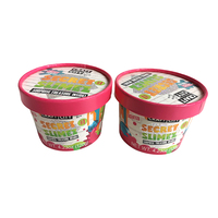 Gobelets en papier biodégradables et compostables personnalisables de 8 oz à paroi simple, avec couvercle étanche, pour yaourt glacé et glace