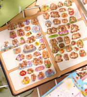 Autocollant 3D en relief Shanle Capybara mignon, autocollants de scrapbooking pour téléphone et tasses à motif de capybara de dessin animé pour enfants