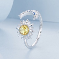 Parures de bijoux fantaisie en argent sterling 925, fabrication de bijoux fins, vente en gros, ensemble bracelet, collier, bague, pendentif breloque Soleil et Lune