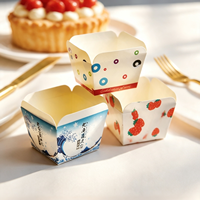 Mini gobelets à dessert carrés écologiques jetables en papier de qualité alimentaire à paroi simple 50x50mm avec impression sérigraphiée sur le thème de la tequila