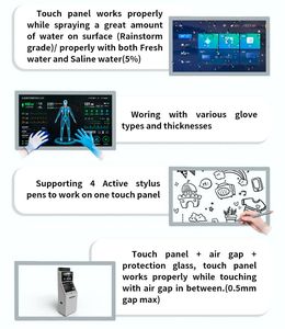 Nhiều điểm cảm ứng treo tường 19 inch tương tác <span class=keywords><strong>LCD</strong></span> LED màn hình cảm ứng Bảng điều chỉnh điện dung cảm ứng Android Màn hình - Product Image 5