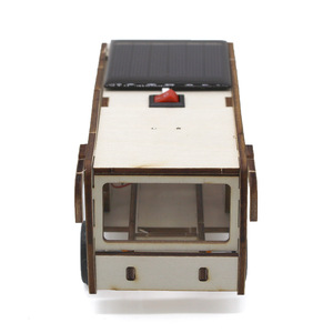 Kit de modelo de autobús de madera con energía solar, juguete educativo de ciencia de 145mm para niños, proyecto de ensamblaje de aprendizaje STEM - Product Image 4