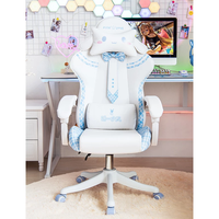 Chaise de jeu Anji personnalisée 2025, couleur personnalisée, logo personnalisé, hauteur du siège réglable, fauteuil inclinable, chaise de jeu mignonne avec repose-pieds