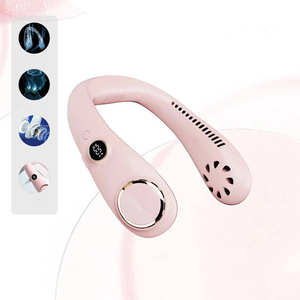 ฤดูร้อนพัดลมระบายความร้อนแขวนจอแสดงผลดิจิตอลPower ventilador Bladelessคล้องคอพัดลมAir Cooler USBชาร์จพัดลมมินิ - Product Image 2