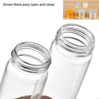 Bouteilles en verre de 5 ml à 150 ml avec bouchon à vis, mini-flacons, mini-pots, tubes en verre, perles, paillettes, échantillons de graines, boîte, marquage à chaud, soins personnels