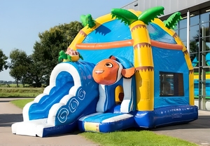 Castillo Inflable Comercial con Tobogán para Alquilar en Fiestas y Celebraciones, Castillo Inflable con Tobogán de Tiburón - Product Image 6