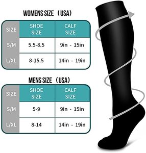 Phụ Nữ Đàn Ông Vớ Nén 20-30mmhg Đầu Gối Cao Vui Nhộn Để Chạy Thể Thao Y Tá Thể Thao - Product Image 2