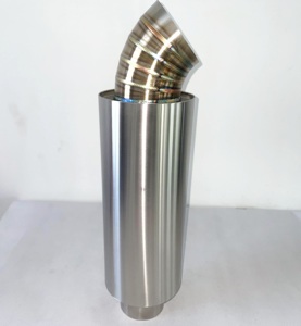 Turn Down Dolphin Muffler Acero inoxidable Universal 3,5 "Entrada 4,0" Salida - Product Image 2