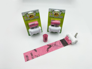 Conception personnalisable 2 rouleaux sacs à crottes de chien en plastique alternatif option rose écologique avec logo personnalisé durable - Product Image 5