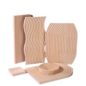 Decorative Wood Board Beech Wave Wood Tray Bamboo Cutting Boards For Kitchen Unique Wood Cutting Board Serving Tray