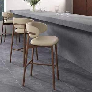 Taburete <span class=keywords><strong>de</strong></span> <span class=keywords><strong>Barra</strong></span> para Isla <span class=keywords><strong>de</strong></span> Cocina, Estilo Nórdico Moderno <span class=keywords><strong>de</strong></span> Mediados <span class=keywords><strong>de</strong></span> Siglo, <span class=keywords><strong>con</strong></span> Estructura <span class=keywords><strong>de</strong></span> Madera Sólida y Tapicería <span class=keywords><strong>de</strong></span> Tela, Altura <span class=keywords><strong>de</strong></span> <span class=keywords><strong>Barra</strong></span>, Venta al Por Mayor - Product Image 5
