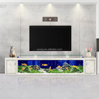 Meuble TV d'usine ultra-blanc avec aquarium ouvert pour poissons rouges, salon, nouvelle collection 2025, grand modèle pour la maison, écologique, sans eau, Dragon Doré