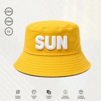 Cappello da Pescatore Personalizzato con Ricamo 3D in Rilievo, Protezione Solare in Cotone, Unisex per Uso Quotidiano e All'aperto