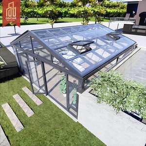 Recinto de aluminio Tractable Terraza Piscina Casa Techo de vidrio modular Todavía Impermeable a prueba de sol Exterior Interior Jardín Patio Terraza - Product Image 2