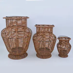 Manufacturer Handmade Bamboo Rattan Light Home Decor Hanging Lanterns Lantern