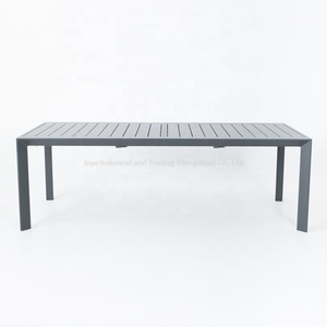 Leisure Modern <b>Extendable</b> <b>Outdoor</b> Rectangle Aluminum Frame <b>Dining</b> <b>Table</b> With Adjustable Slats Top for Hotel & Garden Use - Product Image 4