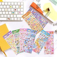 Benutzer definierte Druck Günstige Notebook Dekoration Kuss Schnitt 3d Cartoon Eva Foam Puffy Aufkleber für Kinder