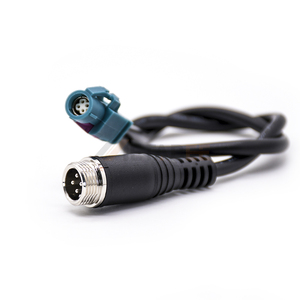 Câble adaptateur GX12 4 broches vers HSD FAKRA Z Code, faisceau <span class=keywords><strong>de</strong></span> données vidéo LVDS avec alimentation allume-cigare pour caméra automobile - Product Image 4