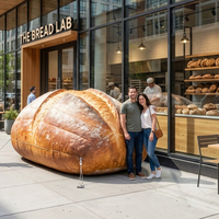 Modelo de Hamburguesa Inflable Impermeable Ultra Duradero Personalizado para Decoraciones Publicitarias en Centros Comerciales Modernos
