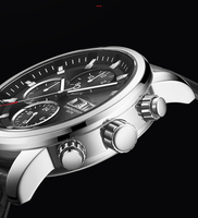 Curren — montre chronographe Unique avec bracelet en cuir, montres mécaniques en acier inoxydable