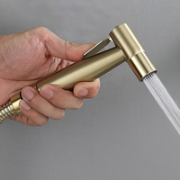 Ensemble de douche de bidet en laiton luxueux avec bidet de toilette en or brossé