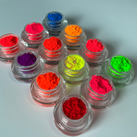 Vert Bleu Jaune Néon Poudre Lâche Mica Fluorescent Pigment Couleur Poudre Pigment Vernis À Ongles Peinture Automobile