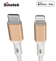 MFi 8Pin vers usb C type c charge rapide câble mfi d'origine pour iphone chargeur câble de données 1m 2m 3 mètres