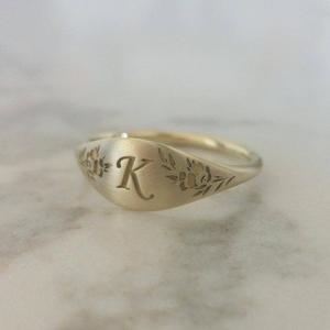 Women's Fashion Letter K <b>Ring</b> Gold Geometric Punk Style Simple Jewelry Gift - Product Image 2