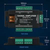 Amplificateur de signal coloré SP901E Pro, DC5-24V, 8 canaux de sortie, cascade parallèle pour tous les contrôleurs LED RGBIC adressables