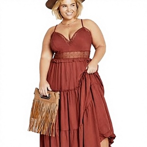 Robe trapèze tissée unie à manches longues et détails boutonnés pour femme, coupe ajustée, collection automne 2026, haute qualité - Product Image 3