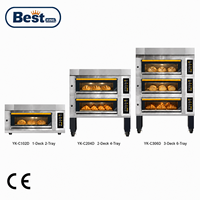 Oven Listrik Dek 380V Stainless Steel Oven Roti Kontrol Digital 300 ℃   dengan Fungsi Pemanasan Awal