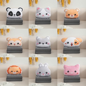 Adorabile Cuscino Coperta 2-in-1 a Forma <span class=keywords><strong>di</strong></span> Animale Cartoonesco, Morbido Peluche Multifunzionale per Divano, <span class=keywords><strong>Letto</strong></span>, Auto, Ufficio - Product Image 6