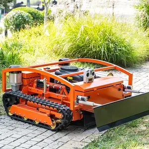 Orchard Plantation Electric Grass Cutting Machine For Garden 900mm Vineyard Tracked Radio Controlled Lawn Mover Robot