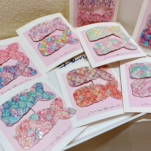 Moda dulce y linda con flequillo lateral pinza de pelo rota <span class=keywords><strong>Dream</strong></span> Mermaid Princess Glitter pinza de pelo de cola de pez para niños - Product Image 3