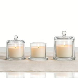 Contenitori per Candele Trasparenti Riciclabili all'Ingrosso, 120ml 210ml 390ml 730ml, Vasetti a Campana per Arredamento Casa - Product Image 1