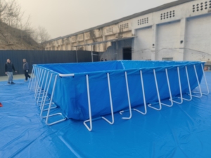 <span class=keywords><strong>Piscine</strong></span> rectangulaire commerciale <span class=keywords><strong>HTH</strong></span> en promotion, bâche PVC 0,9 mm d'épaisseur, garantie 2 ans, échelle à cadre métallique pour la maison - Product Image 5