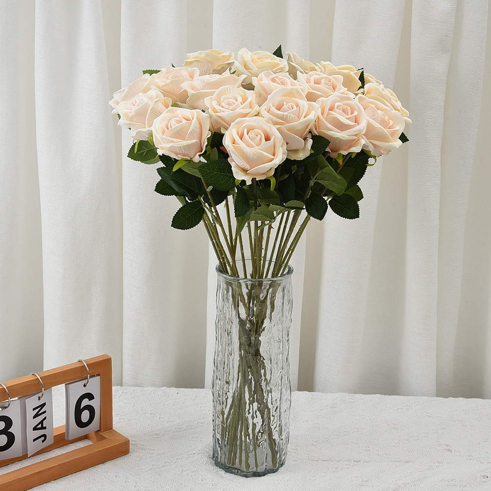 Velours perlé rose champagne