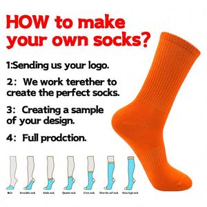 Aida Brand Cotton Soccer Crew Football Athletic Anti slip Designer Custom <b>Grip</b> Sports <b>Socks</b> logo Calcetines Men - Product Image 5