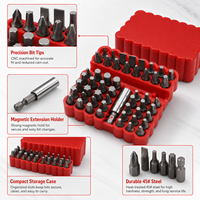 Jeu de 33 embouts de tournevis professionnels en acier GOF, kit d'outils manuels de bricolage, embouts hexagonaux à dégagement rapide, embouts plats, embouts Phillips, embouts spéciaux pour perceuse