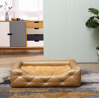Fabricante al por mayor de madera para perros cama personalizada de lujo grande para mascotas gato cama para dormir redonda de ratán cama para mascotas sofá