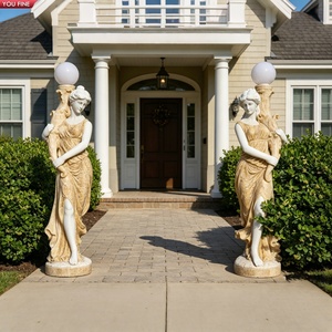 YOUFINE Ensemble <span class=keywords><strong>de</strong></span> lampadaires en marbre blanc, sculpture <span class=keywords><strong>de</strong></span> déesse classique, statue <span class=keywords><strong>de</strong></span> <span class=keywords><strong>jardin</strong></span> extérieur <span class=keywords><strong>pour</strong></span> villa - Product Image 6