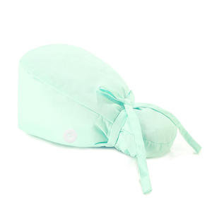 Gorro quirúrgico Color sólido Coleta-Amigable con botones Multicolor Transpirable Poliéster-Algodón Ajustable para enfermeras de sala - Product Image 5