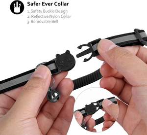 Accesorio Para Gato <span class=keywords><strong>Collar</strong></span> Reflectante Personalizado Para Localizador Airtag Con Funda Protectora De Silicona Impermeable Y Cascabel - Product Image 5