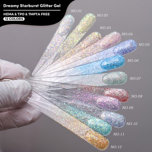 JTING Dreamy Aurora Glitter <b>Gel</b> Polish HEMA/TPO Free 12Colors <b>Gel</b> <b>Nail</b> Polish <b>Set</b> High Shine Soak Off Flashing Diamond <b>Nails</b> <b>Gel</b> - Product Image 1